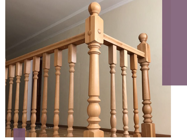 Деревянные перила на заказ в Орехове-Зуеве: монтаж и изготовление