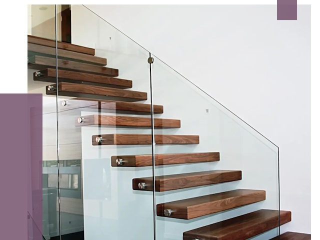 Стеклянные перила для лестницы в Орехове-Зуеве от 15109 руб.