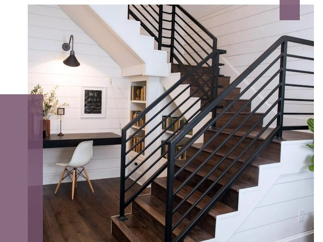 Перила для лестницы в доме в Орехове-Зуеве от 7555 руб. — ПРОЛЁТ-Рхв