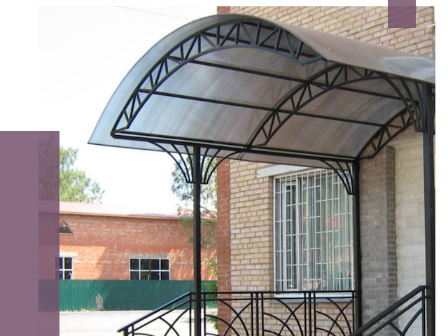 Металлические навесы и козырьки в Орехове-Зуеве от 13025 руб.