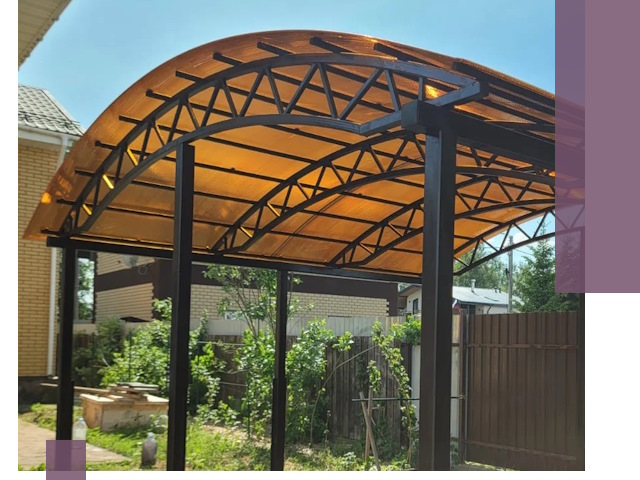 Изготовление навесов под ключ в Орехове-Зуеве из качественных материалов