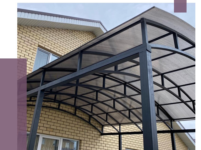 Монтаж козырьков в Орехове-Зуеве от 11723 руб. | ПРОЛЁТ-Рхв