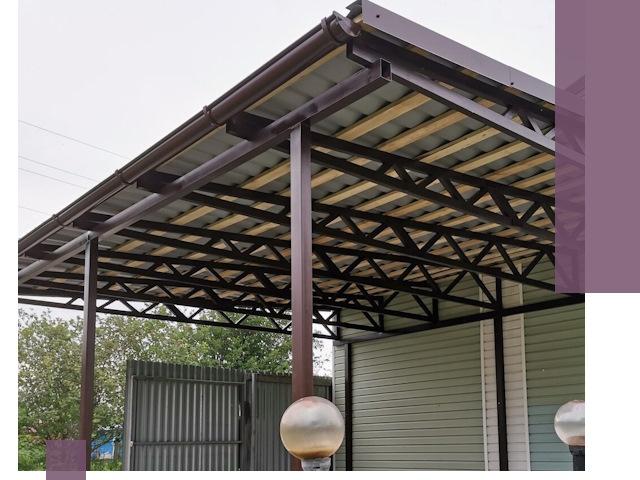 Навесы под ключ в Орехове-Зуеве: изготовление, монтаж и гарантия