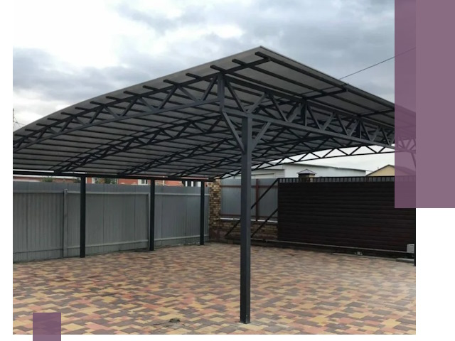 Недорогие навесы под ключ в Орехове-Зуеве — изготовление и монтаж