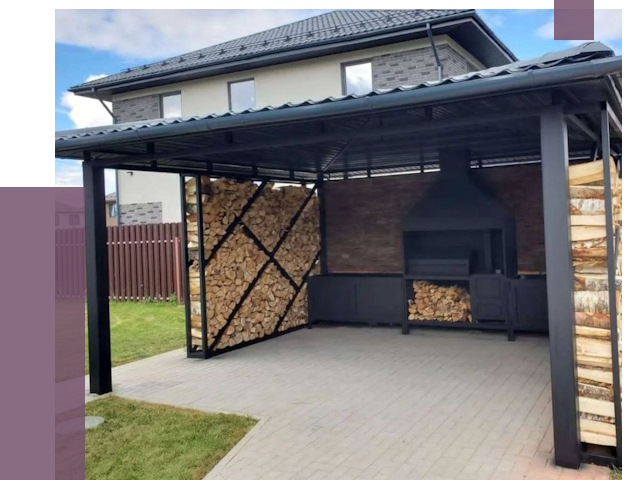 Навесы для барбекю в Орехове-Зуеве от 12973 руб. под ключ | ПРОЛЁТ-Рхв