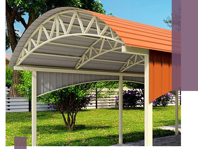 Навесы из профнастила под ключ в Орехове-Зуеве — установка и монтаж