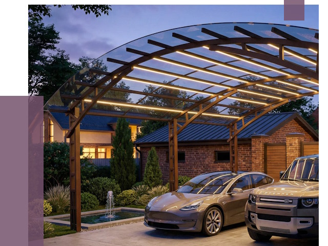 Металлические навесы в Орехове-Зуеве от 12921 руб. под ключ — ПРОЛЁТ-Рхв