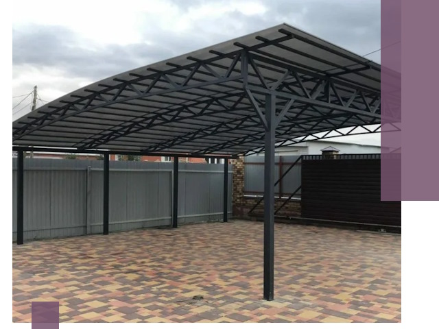 Металлические навесы под ключ в Орехове-Зуеве — изготовление и монтаж