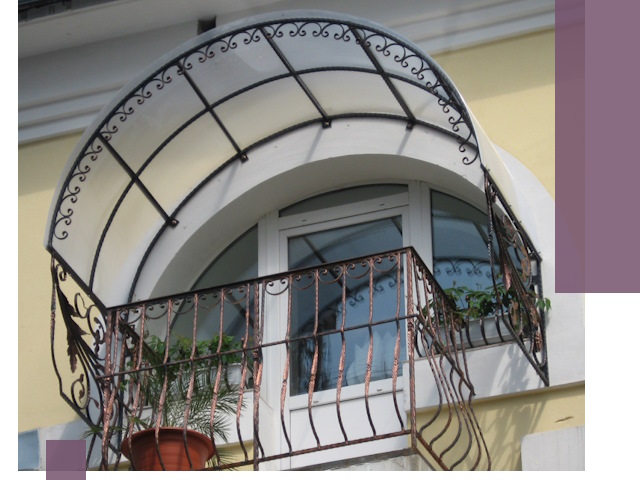 Козырьки над балконом в Орехове-Зуеве — изготовление и монтаж