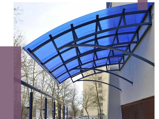 Козырьки из поликарбоната в Орехове-Зуеве от 4376 руб. под ключ | ПРОЛЁТ-Рхв