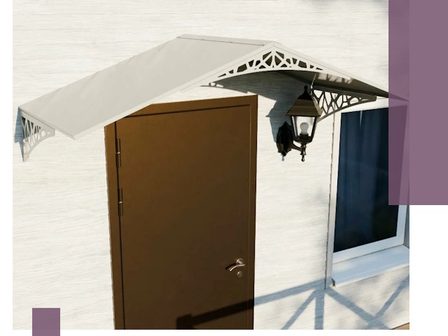 Металлические козырьки на входы и террасы в Орехове-Зуеве