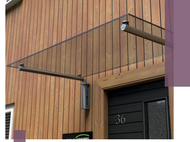 Стеклянные козырьки на входы и фасады в Орехове-Зуеве