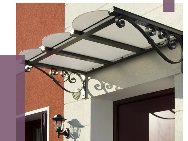 Односкатные козырьки в Орехове-Зуеве от 8544 руб.  | ПРОЛЁТ-Рхв