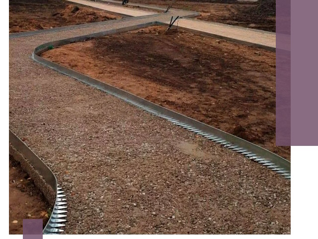 Металлические бордюры под ключ в Орехове-Зуеве — изготовление и монтаж